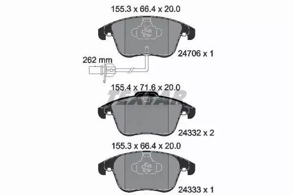 TEXTAR KLOCKI PRZÓD AUDI A4 B8 A5 8T 