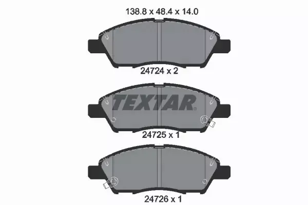 TEXTAR KLOCKI HAMULCOWE PRZÓD 2472401 