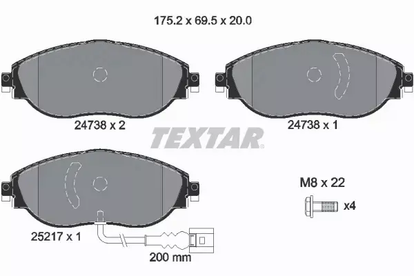 TEXTAR TARCZE+KLOCKI P+T AUDI A3 8V S3 340MM 