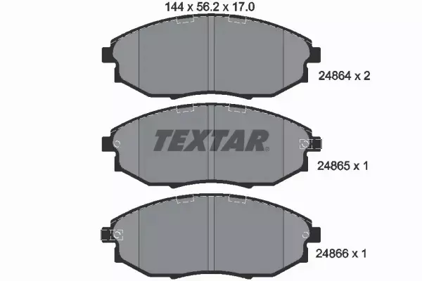 TEXTAR KLOCKI HAMULCOWE PRZÓD 2486401 