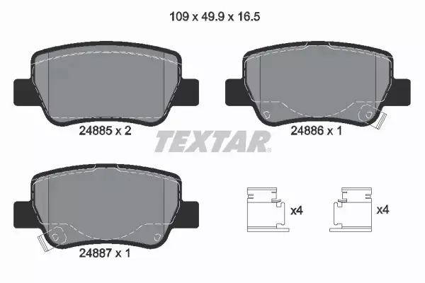 TEXTAR TARCZE+KLOCKI TYŁ TOYOTA AVENSIS T27 