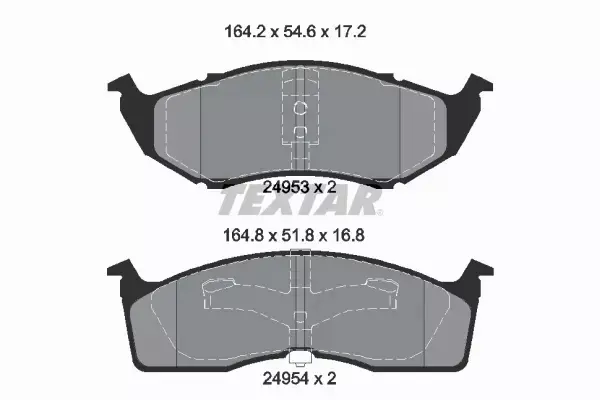 TEXTAR KLOCKI HAMULCOWE PRZÓD CHRYSLER VOYAGER DODGE CARAVAN 