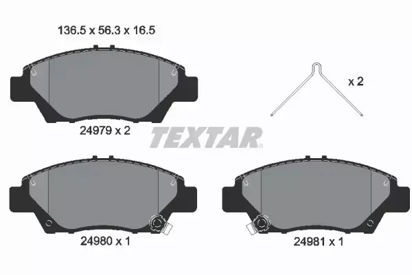 TEXTAR TARCZE+KLOCKI PRZÓD HONDA CR-Z 262MM 