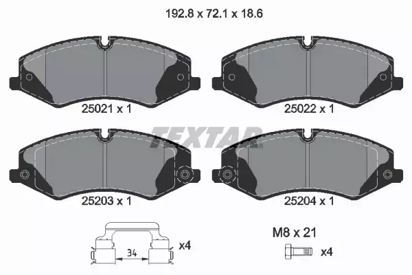 TEXTAR TARCZE+KLOCKI PRZÓD LAND ROVER DISCOVERY RANGE ROVER SPORT 360MM 