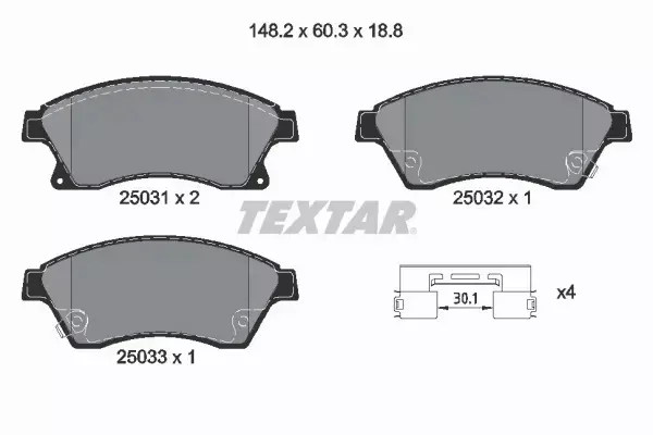 TEXTAR KLOCKI PRZÓD OPEL ASTRA IV J / KOMBI / GTC 