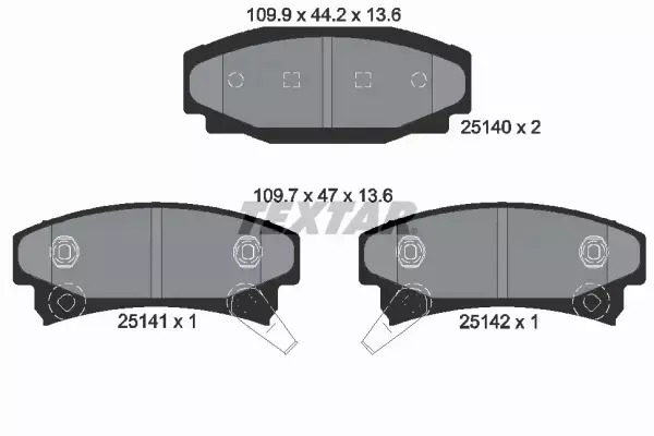 TEXTAR KLOCKI HAMULCOWE 2514001 