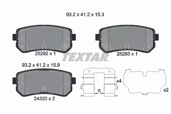 TEXTAR TARCZE+KLOCKI P+T HYUNDAI IX35 300MM 