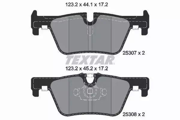 TEXTAR TARCZE+KLOCKI TYŁ BMW 4 F32 F36 300MM 