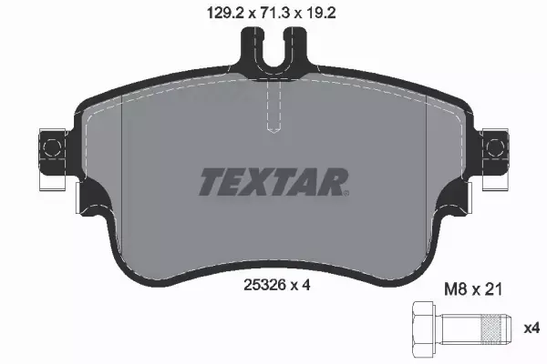 TEXTAR TARCZE+KLOCKI PRZÓD MERCEDES B W246 295MM 