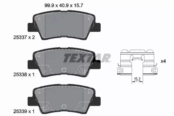 TEXTAR KLOCKI HAMULCOWE 2533709 