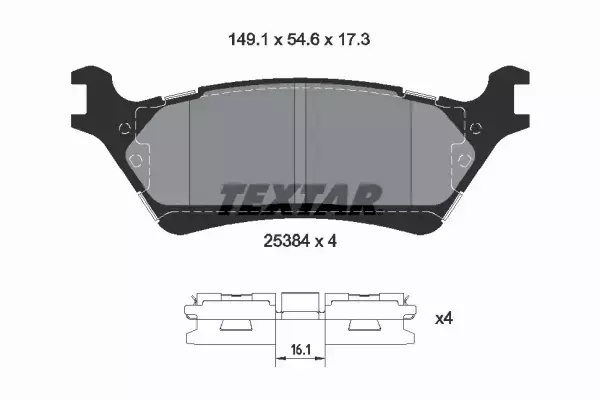 TEXTAR KLOCKI HAMULCOWE TYŁ FORD F-150 