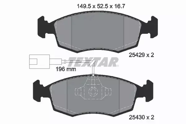 TEXTAR KLOCKI HAMULCOWE PRZÓD FIAT 500 / 500C 