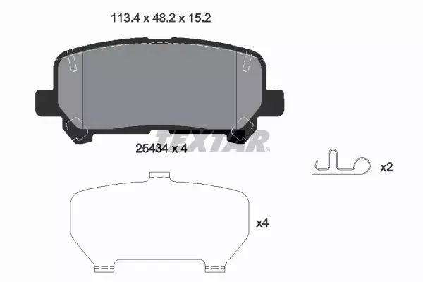 TEXTAR KLOCKI HAMULCOWE TYŁ ACURA MDX HONDA ODYSSEY PILOT 