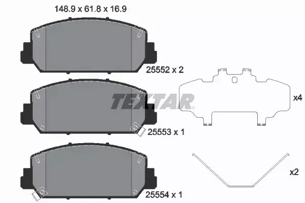 TEXTAR KLOCKI HAMULCOWE 2555201 