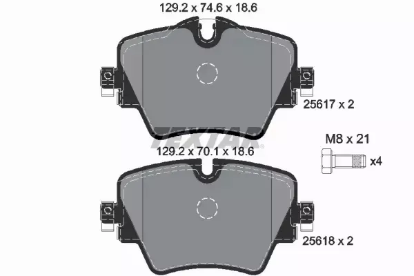 TEXTAR TARCZE+KLOCKI P+T BMW X1 F48 X2 F39 307MM 