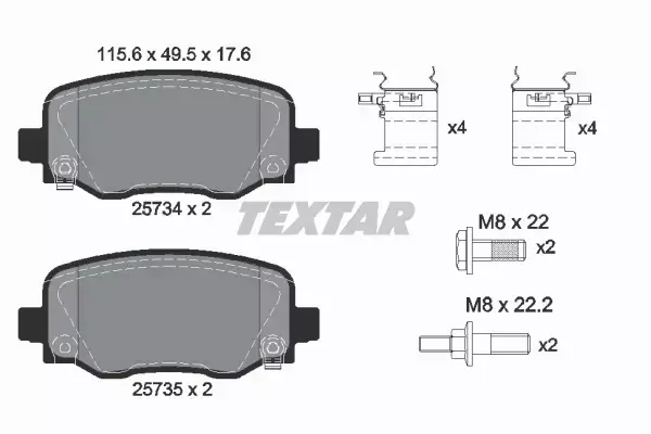 TEXTAR KLOCKI HAMULCOWE 2573401 