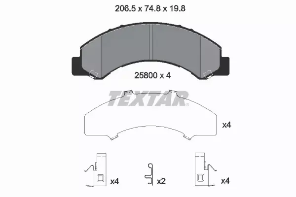 TEXTAR KLOCKI HAMULCOWE 2580001 