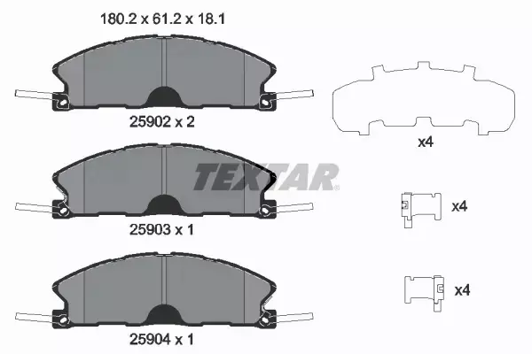 TEXTAR KLOCKI HAMULCOWE 2590201 