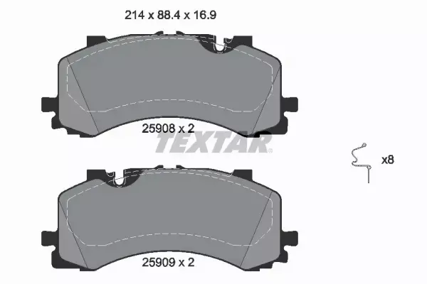 TEXTAR KLOCKI HAMULCOWE 2590801 