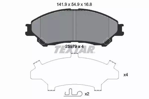 TEXTAR KLOCKI HAMULCOWE PRZÓD 2597901 