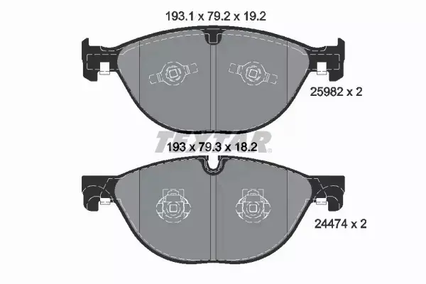 TEXTAR KLOCKI HAMULCOWE 2598201 