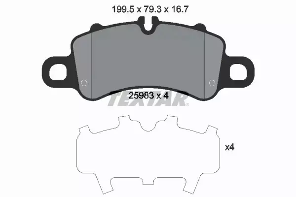 TEXTAR KLOCKI HAMULCOWE PRZÓD 2598301 