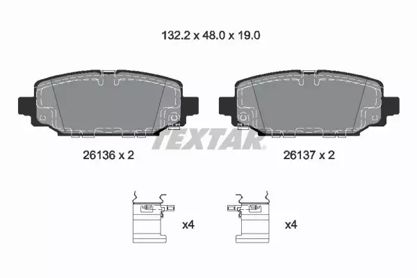 TEXTAR KLOCKI HAMULCOWE 2613601 