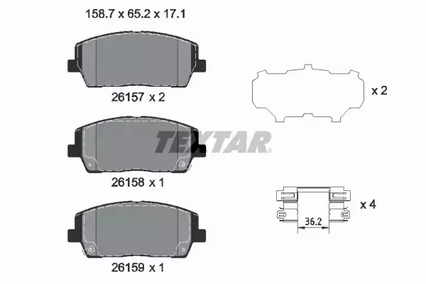 TEXTAR KLOCKI HAMULCOWE 2615701 