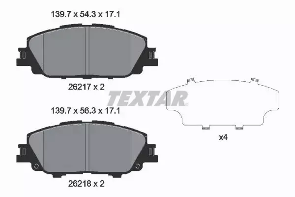 TEXTAR KLOCKI HAMULCOWE 2621701 