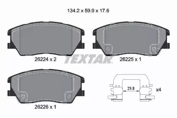 TEXTAR KLOCKI HAMULCOWE 2622401 