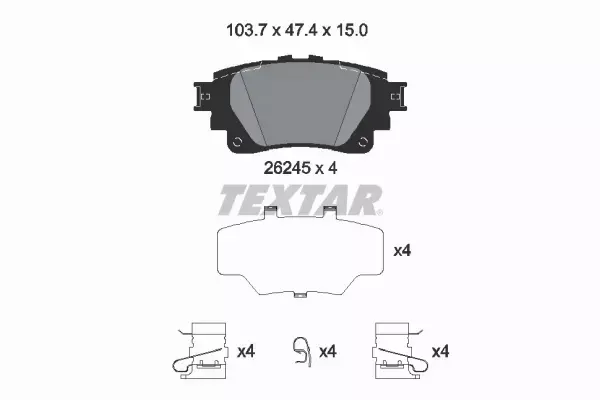 TEXTAR KLOCKI HAMULCOWE 2624501 