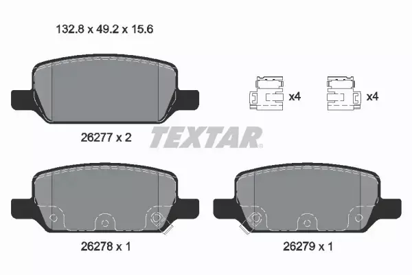 TEXTAR KLOCKI HAMULCOWE TYŁ TESLA MODEL 3 MODEL Y 