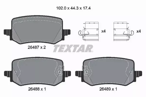 TEXTAR KLOCKI HAMULCOWE 2648701 