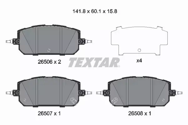 TEXTAR KLOCKI HAMULCOWE 2650601 