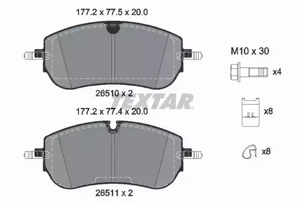 TEXTAR KLOCKI HAMULCOWE PRZÓD JAGUAR F-PACE LAND ROVER DISCOVERY SPORT 