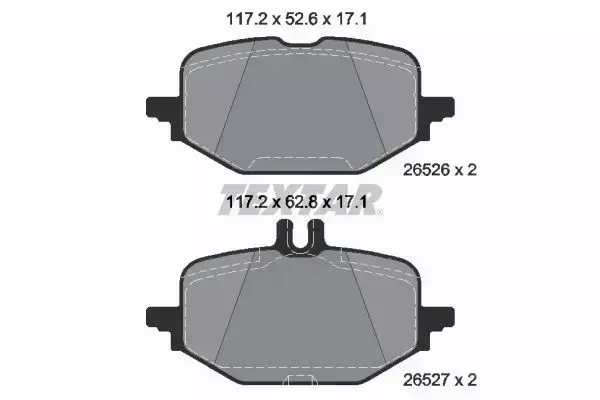 TEXTAR KLOCKI HAMULCOWE TYŁ MERCEDES CLE C236 C W206 E W214 