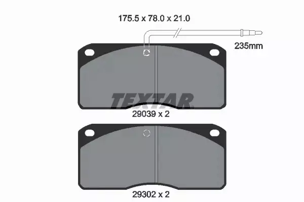 TEXTAR KLOCKI HAMULCOWE 2903902 