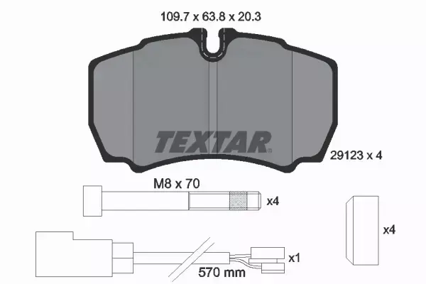 TEXTAR KLOCKI HAMULCOWE TYŁ 2912307 