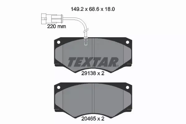 TEXTAR KLOCKI HAMULCOWE PRZÓD 2913801 