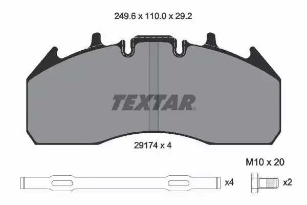 TEXTAR KLOCKI HAMULCOWE 2917401 