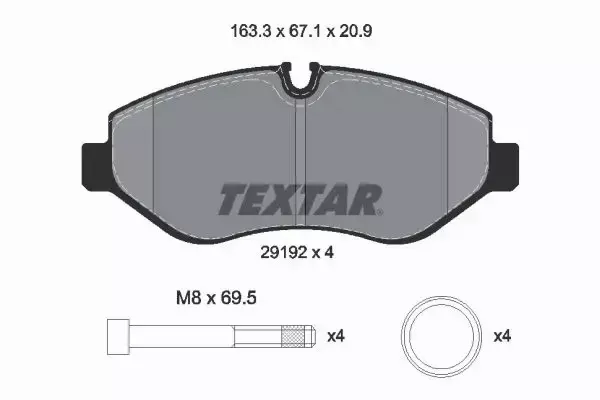 TEXTAR KLOCKI HAMULCOWE 2919209 