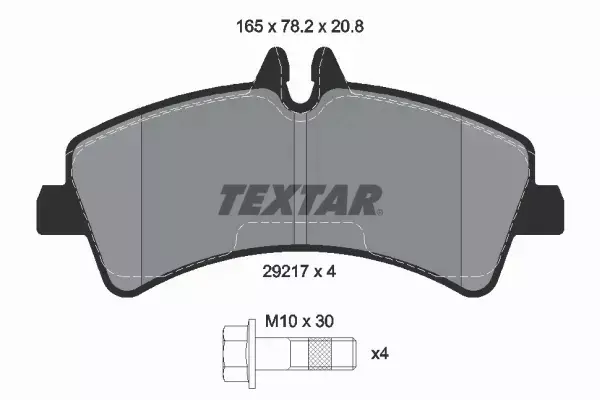 TEXTAR TARCZE+KLOCKI TYŁ VW CRAFTER 2E 298MM 