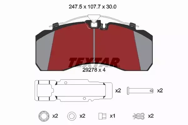 TEXTAR KLOCKI HAMULCOWE 2927801 