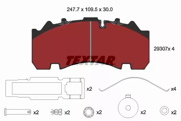 TEXTAR KLOCKI HAMULCOWE 2930701 