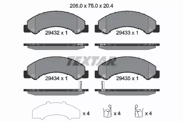 TEXTAR KLOCKI HAMULCOWE 2943201 