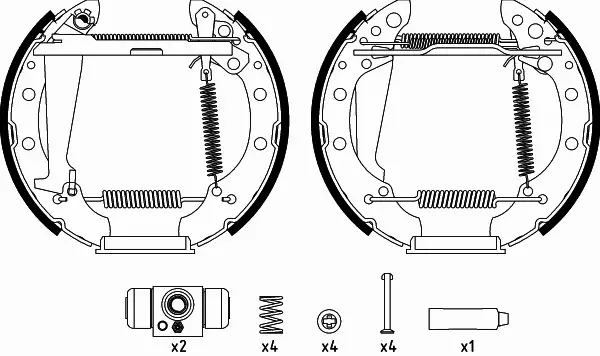 TEXTAR SZCZĘKI HAMULCOWE+CYLINDERKI 84044709 