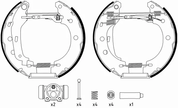 TEXTAR SZCZĘKI HAMULCOWE+CYLINDERKI 84052800 