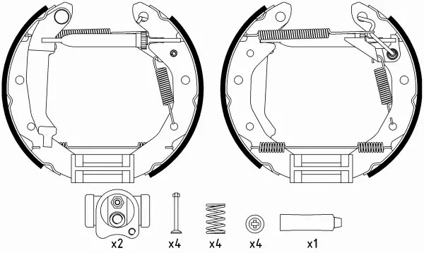 TEXTAR SZCZĘKI HAMULCOWE+CYLINDERKI 84054000 