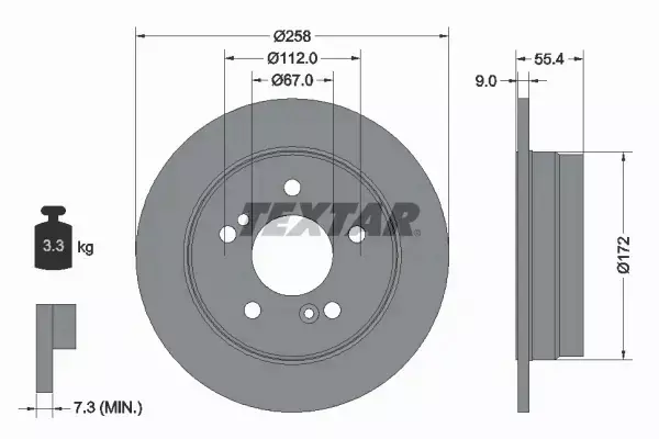 TEXTAR TARCZE+KLOCKI PRZÓD+TYŁ MERCEDES C W202 