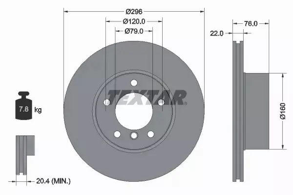 TEXTAR TARCZE + KLOCKI PRZÓD BMW 5 E39 